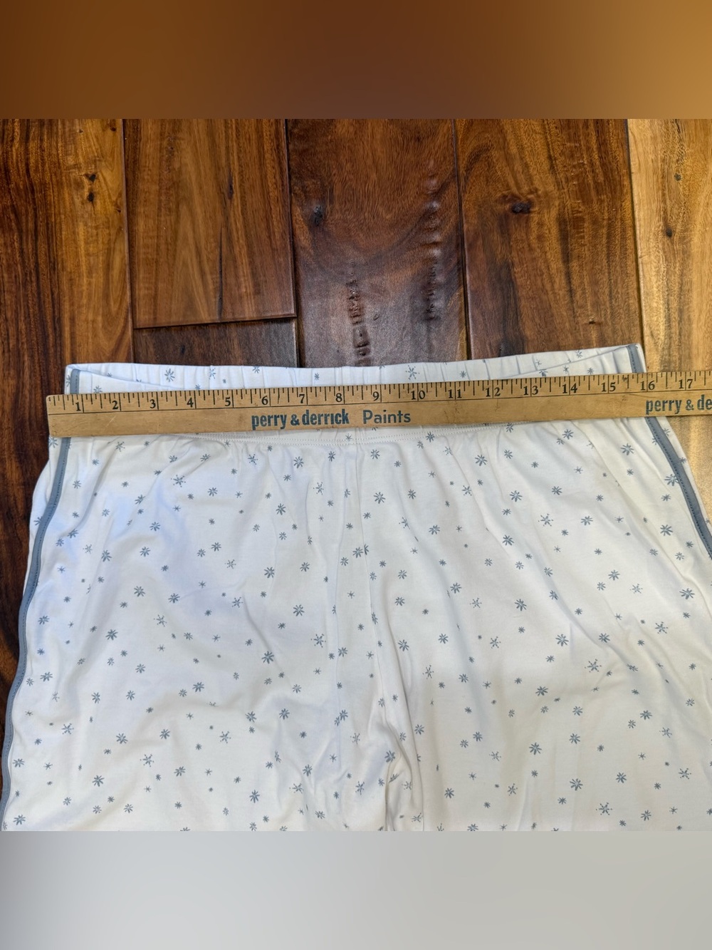 Lake Pima Short-Long Pajama Set in Snowflake Print sz XL - Picture 7 of 14